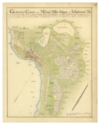 Historisk karta över Viken (Höganäs), år 1737