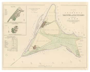 Karta över Skanör-Falsterbo 1853