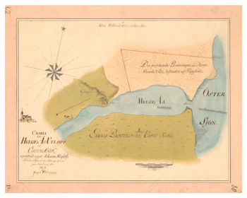 Karta över Åhus, år 1767