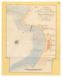 Historisk karta över Höganäs, år 1794.