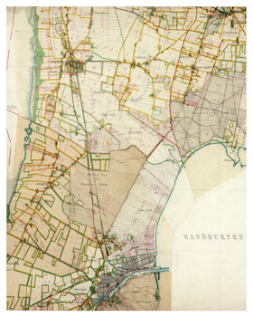 Historisk karta över Åhus och Rinkaby, år 1926-1934