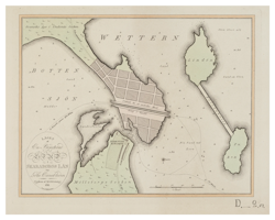 Historisk karta över Karlsborg, år 1811