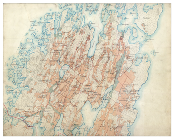 Historisk karta över Kållandsö, år 1877-1882