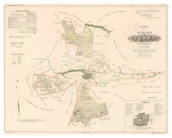 Karta över Skara, år 1856