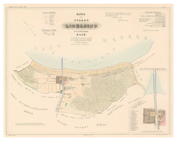 Karta från Lidköping, år 1856