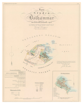 Karta från Östhammar, år 1857