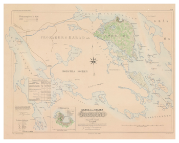 Karta från Öregrund, år 1859