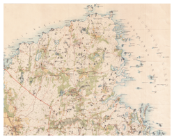 Historisk karta över Hållnäs med omnejd, år 1863-1864 (Fri frakt!)