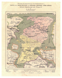 Historisk skolkarta över Skokloster och Häggeby socknar, 1800-tal (Fri frakt!)