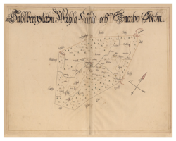 Historisk karta över Harbo, år 1688 (Fri frakt!)