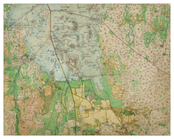 Historisk karta över trakten kring Karlholm, år 1859-1863 (Fri frakt!)