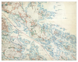 Historisk karta över Gräsö, år 1901-1906 (Fri frakt!)