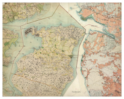 Historisk karta över Skokloster, 1800-tal (Fri frakt!)