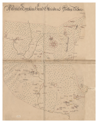 Historisk karta över Österunda och Vittinge socknar, år 1688. (Fri frakt!)