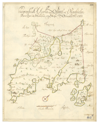 Historisk karta över Ostvik och Östanbäck, år 1701 (Fri frakt!)