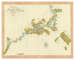 Historisk karta över Bureå, år 1762 (Fri frakt!)