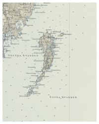 Historisk karta över Holmön, år 1919 (Fri frakt!)
