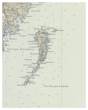 Historisk karta över Holmön, år 1919 (Fri frakt!)