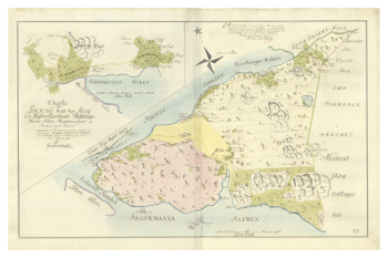 Historisk karta över Locknö by, år 1773 (Fri frakt!)