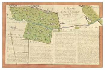 Historisk karta över Edsele, år 1753. (Fri frakt!)