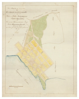 Historisk karta över Örnsköldsvik, år 1833 (Fri frakt!)