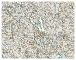 Historisk karta över Junsele, år 1916 (Fri frakt!)