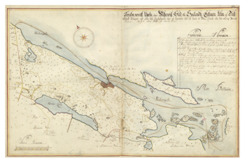 Historisk karta över Västervik, år 1707 (Fri frakt!)