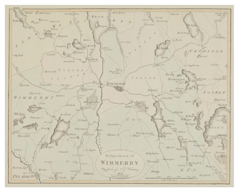 Historisk karta över Vimmerby, år 1815 (Fri frakt!)