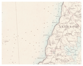 Historisk karta över Persnäs, år 1874