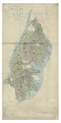 Historisk karta över Persnäs och Föra socknar, år 1829