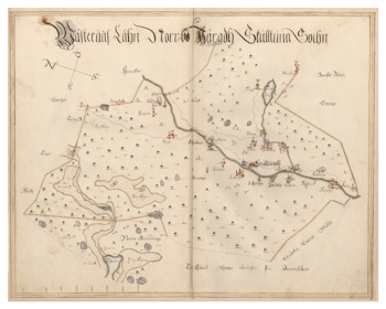 Historisk karta över Skultuna, år 1688 (Fri frakt!)