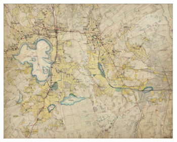 Historisk karta över trakten kring Möklinta, år 1905-1911 (Fri frakt!)