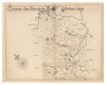Historisk karta över Möklinta, år 1688 (Fri frakt!)