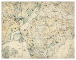 Historisk karta över Strömsholm och Borgåsund, år 1905-1911 (Fri frakt!)