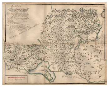 Historisk karta över Fellingsbro härad, år 1688 (Fri frakt!)