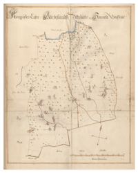 Historisk karta över Medåker och Himmeta, år 1688 (Fri frakt!)