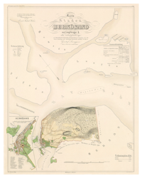 Karta från Härnösand 1857 (Fri frakt!)