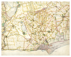 Historisk karta över Ystad, år 1910-1915 (Fri frakt!)