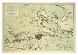 Historisk karta över Norrköping, år 1810
