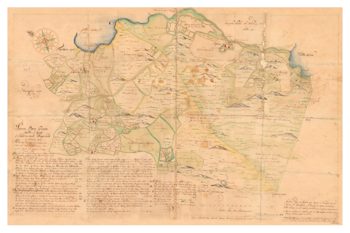 Historisk karta över Gnesta, år 1691 (Fri frakt!)