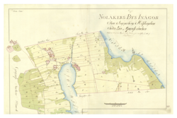 Historisk karta över Nordåker, år 1811 (Fri frakt!)