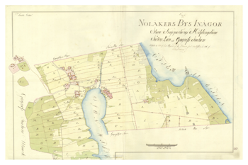 Historisk karta över Nordåker, år 1811 (Fri frakt!)