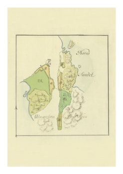 Historisk karta över Norrön, år 1791 (Fri frakt!)