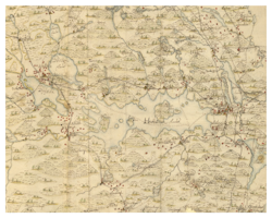 Historisk karta över sjön Väsman, år 1681 (Fri frakt!)