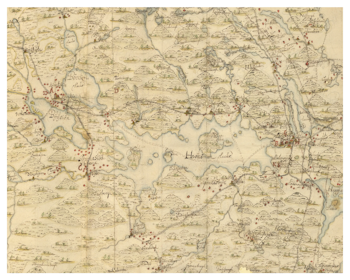 Historisk karta över sjön Väsman, år 1681 (Fri frakt!)