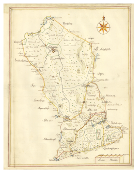 Historisk karta över Skrikarhyttan, år 1704 (Fri frakt!)