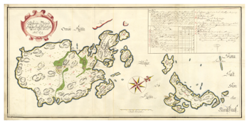 Historisk karta över Vässarö, år 1703 (Fri frakt!)