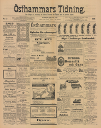 Löpsedel / Förstasida från Östhammar (1899)