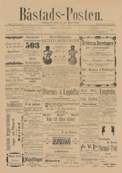 Löpsedel / Förstasida från Båstad, Skåne (1898)
