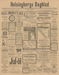 Löpsedel / Förstasida från Helsingborgs Dagblad (1900)
